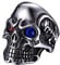 OIDEA Herrn/Damen Ringe Rot mit Skull-Persönlichkeit aus hochwertige Edelstahl Totenkopf Gotik Punk Rock Stil 62 (19.7)