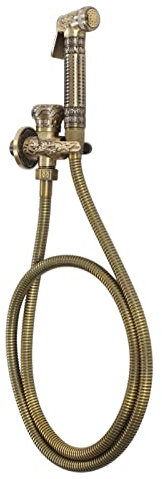 Yolispa Antike Toilettensprüher Handheld Bidet Sprüher mit flexiblem Schlauch für Badezimmer Outdoor Garten1 Handheld Bidet Sprüher Toilette Sprüher Toilettensprüher Vintage Toilettensprüher