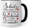 Schatz Tasse Ehefrau Kaffeetasse für Freundin Geschenk Frau Jahrestag Kaffee-Becher Geschenkidee Humor Jubiläum Beziehung Freund Ehemann Spruch lustig (Weiß/Schwarz)