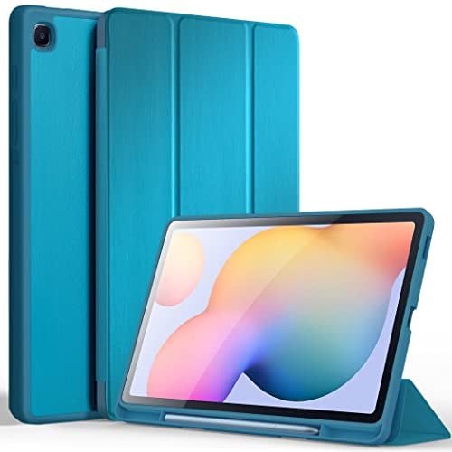 CACOE Funda Compatible con Samsung Galaxy Tab S6 Lite 10.4 2024/2022/2020, Ultradelgada Carcasa Compatible con Galaxy Tab S6 Lite 10.4 Pulgadas 2022/2020 Tableta,Azul