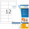 HERMA 10781 Adressetiketten für Inkjet Drucker, 80 Blatt, 97 x 42,3 mm, 12 pro A4 Bogen, 960 Stück, selbstklebend, bedruckbar, matt, blanko Adressaufkleber Etiketten für Tintenstrahldrucker, weiß