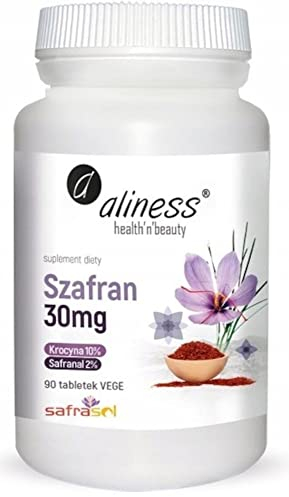 Aliness Safran 30mg, Stimmung, Gefühle, Libido, Nahrungsergänzungsmittel mit Pflanzenextrakten, 90 tabletten