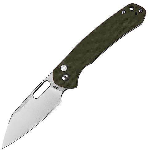 CJRB Pyrite Jungle Green G10 Wharncliffe Exklusives Taschenmesser J1925A aus AR-RPM9 Pulverstahl mit Keramik Kugellager