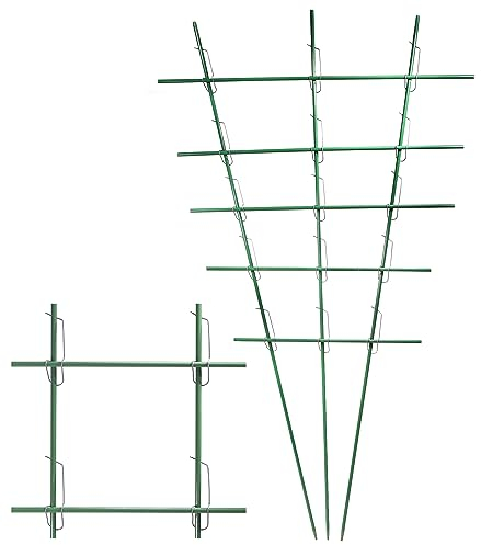 20 unverwüstliche und langlebige Pflanzstäbe aus Glasfaser (GFK) 1 m x 7 mm + 25 Klammern 8-16 mm zum BAU individueller Rankgitter