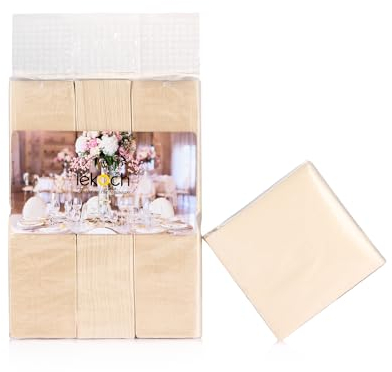 LEKOCH 600 PCS Einweg Baum frei Bambus Papier Cocktail Servietten 100% kompostierbar und Eco 2 Ply Tissue Hochzeit Abendessen Servietten 25 * 25CM
