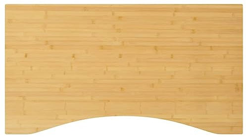 Homgoday Schreibtischplatte Bürotischplatte Stabile Tischplatte für Schreibtisch Esstisch Arbeitstisch Officetisch 110x60x2,5 cm Bambus