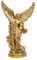 San Miguel Arcangel Statue St. Michael – besiegte Luzifer Trampeln Dämon Harz Kampf Engel Skulptur Sammlerstück religiöse Figuren Dekor (Gold)