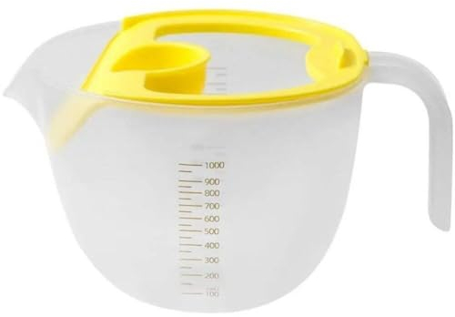 Fopytu 3 in 1 Measuring Cup Egg Beating Cup Egg Yoke Separator Egg Liquid Filtering Bowl Baking Tool Mixing Cup Measuring Bowl Kitchen Accessories
