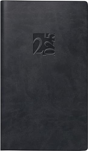 rido/idé Taschenkalender Mod. Taschenplaner int. 2025 | A6, Kunstleder, schwarz