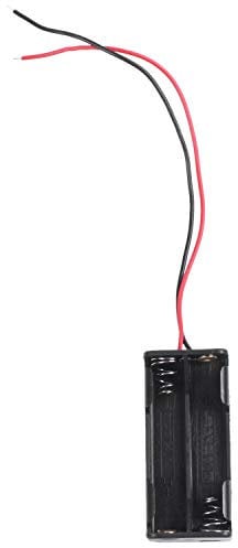 Pderlous 2pcs Black 2-Layer 4 x 1.5V AAA Battery Box Holder Case w Connection Wires