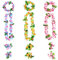 12 Stück Hawaiiketten Hawaii Blumen Kette Blumenketten Hawaiian Kette Haarband Armbänder Grasrock Party Kostüm Zubehör Blumenkette Für Cheerleading Geburtstags Karnevals Strandpartys