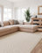 Interiyou Teppich Wohnzimmer Lecce - 240x340 cm Creme - Für Schlafzimmer, Esszimmer, Kinderzimmer - Kurzflorteppich skandinavisches Boho Muster - Hoch-Tief Effekt - Flach mit Geometrischem Muster