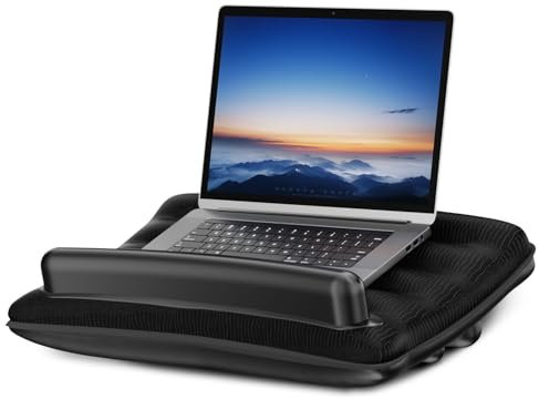 BoYata Laptop Tray, Lap Desk Inflatable Portable, Laptop Lap Tray for Bed Sofa with Cushion, Ultra Lightweight Computer Lapdesk Fits up to 17 Laptops for Home, Office, Travel (Not Include Inflator)