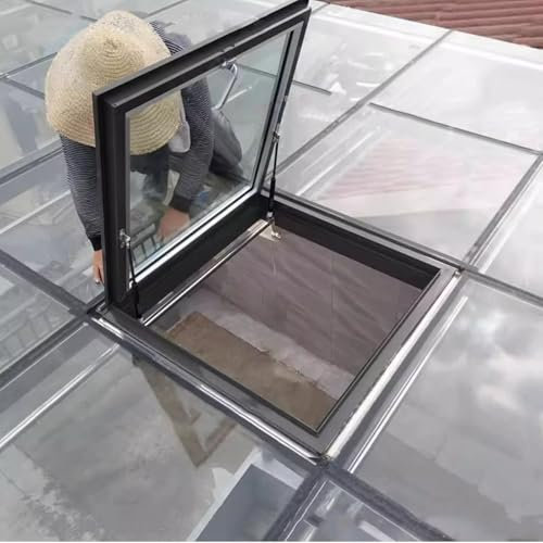 Dachfenster Dachfenster-Schiebedachfensterabdeckung für Haus, Tageslicht-Dachbodenbeleuchtung, Dachluke Nach Maß, Dachboden-Ausstiegsfenster für Entlüftung, Dachfensterrahmen Nach Maß(Wide open,78x88c