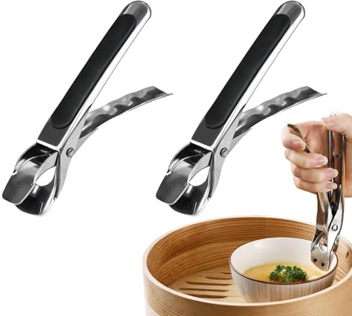 Aiyraa 2 Stück Airfryer-Zange, Rutschfeste Ofenzange für Heißluftfritteuse, Silikon Zange für Ofen, Pfanne, Hot Pot, Anti-Verbrühungsschutz, Tong für Heißluftfritteusen
