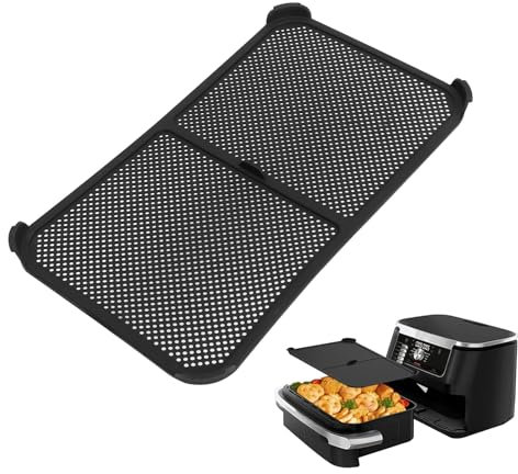 Spritzschutz für Ninja Foodi Flexdrawer 10,4 L, Silikon Spritzschutz für Ninja Heißluftfritteuse AF500eu, Wiederverwendbarer Airfryer Zubehör für Effektiver Heizspirale