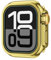 OFWAX Funda de protección de Metal para Apple Watch 46mm 45mm 44mm funda protectora de marco para iWatch Series 10 9 8 7 6 5 SE cambiar a Ultra 2 49mm(Bright Gold,45mm)