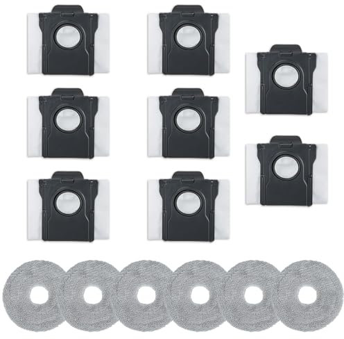 BAMBOOST 14 sacchetti per aspirapolvere e mocio accessori per Dreame L10s Pro Ultra Heat/X40 Ultra/X50 Ultra/L40 Ultra/MOVA E30 Ultra/L20 Ultra Spazzatrice Robot di ricambio, in microfibra morbida