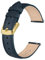 BISONSTRAP Bracelets de Montre en Cuir Élégant, Libération Rapide, Bracelet de Montre pour Femmes et Hommes, 14mm, Bleu (Boucle Dorée)