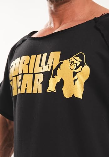 T-Shirt - Classic Workout Top - Dark Green, Black - Gold, 3XL