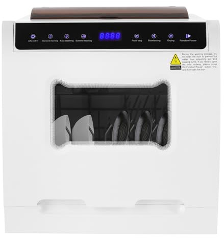 Mini lavastoviglie, 800 W, lavastoviglie da tavolo con scatola disinfettante per coltelli, per piccole case, appartamenti, dormitori