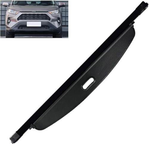 Frachtabdeckung für Toyota RAV4 2020-2024 Einziehbare wasserdichte Hintere Kofferraumabdeckung, Ausziehbar Laderaumabdeckung Rollo