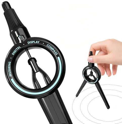 Compass Maths ROATEE Visible Radius Geometry Tool Drawing Tool, Compatible with 0.5mm Lead Compass for School Student Classroom Math Drafting Use Compas