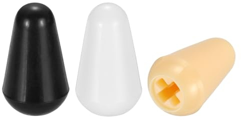QUARKZMAN 3 Puntas Conmutador Para Guitarra Abertura Cruzada 3 Colores | Eléctrica, 3.7mm, Tapón Para Selector Pastillas 3 Y 5 Posiciones, Piezas Repuesto Para Guitarra Eléctrica Estilo SQ