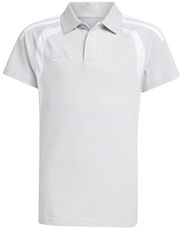 adidas Unisex Kinder Tiro 26 League Polo Kids Shirt, Team Light Grey/White, 3-4 Years