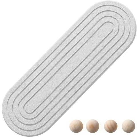 Fast Drying Stone Tray Organizer, Anti Slip Fast Dry Sink Organizers，Fast Drying Soap Tray for Bathroom Kitchen (White)