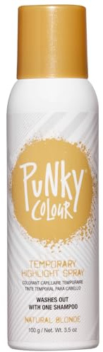 Punky Temporary Hair Highlight Spray – Natural Blonde, Washes Out, Temporary Hair Color Spray for Kids, Women, Hair-Dye, 3.5 oz, 1 Pack