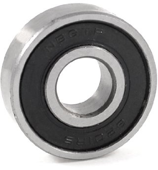 sourcing map Rillenkugellager 6201RS Geschirmt Silberton Schwarz 1 Stück | Kohlenstoffstahl, Gummi, Silber/Schwarz, 35g, Für Maschinen, Geräte, Motoren, Pumpen, Getriebe