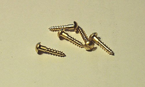 DIN 96 Halbrund-Holzschraube 2,5x12 Messing blank Schlitz 500 Stk
