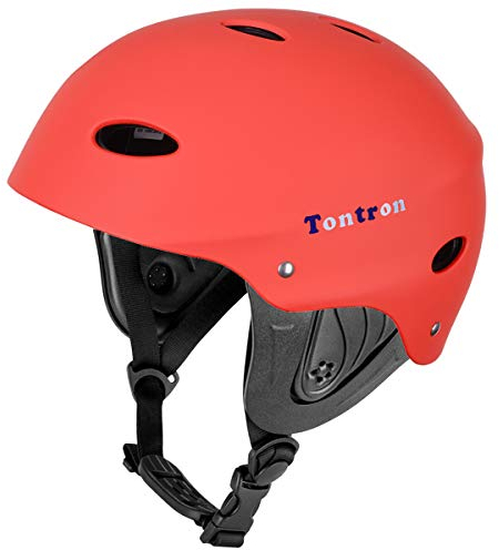 Tontron Classic Wakeboard Kite Surf Casco per sport acquatici Rosso L (55-61 cm)