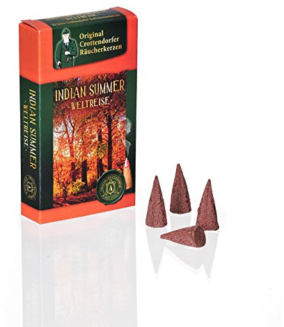 Original Crottendorfer Räucherkerzen - Weltreise - Größe: M - 24 Stück - Duft: Indian Summer - Made in Germany