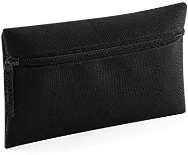 Quadra Classic Zip Up Pencil Case (One Size) (Black)