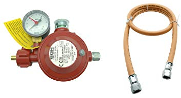 GOK Haushaltsregler 50mbar Set Gasregler Gaskocher Gasofen Gasgrill Innenraum