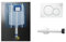 Cassetta scarico incasso Geberit Sigma 8 cm + placca Sigma01+ canotto bianco
