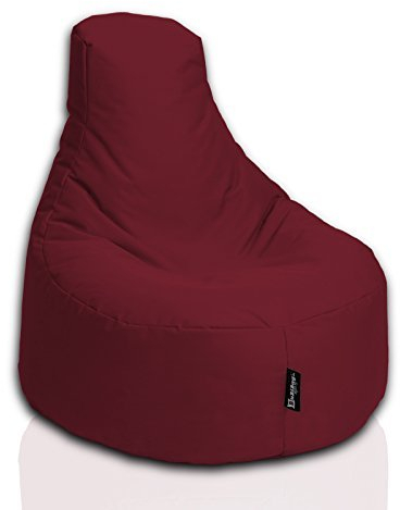 Sitzsack Gamer Beanbag 62 Farben Indoor Outdoor Sitzsäcke Gaming Beanbags Sitzkissen Erwachsene Riesensitzsack Kinder Lounge Bodenkissen Schule Kindergarten Tobekissen 80cm Durchmesser,Weinrot