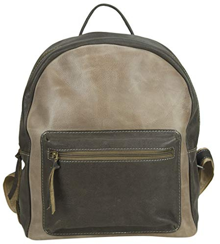 Sunsa Damen/Herren Leder Rucksack. Kleine Backpack. Braune Cityrucksack Daypack. Ledertasche in Vintage Retro Stil. Kurierrucksack Rucksäke für Männer/Frauen