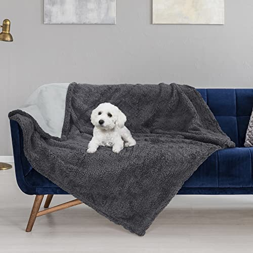 Pawsse Coperta per Cani Impermeabile, Fodera per Divano per Cuccioli di Gatto in Pile Sherpa, Fodera per Mobili Protettiva Lavabile Media 150 x 120 cm