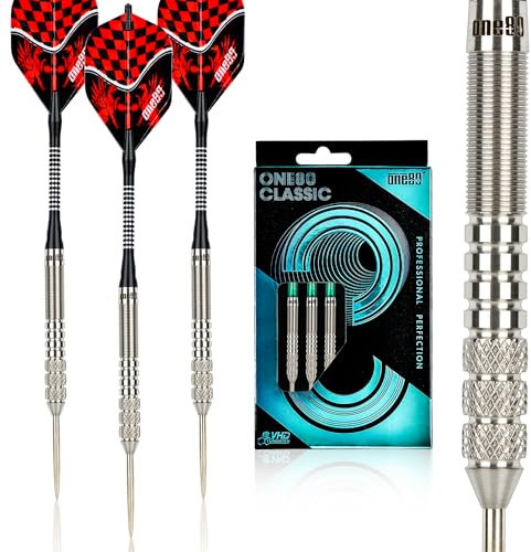 ONE80 Professionelles Dart-Set mit Stahlspitze, 90 % Wolfram, 90% Tungsten darts set