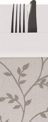 HANTERMANN Besteckservietten grau aus Premium Airlaid, STOFFÄHNLICH | 100 Stück | 33 x 40 cm |2in1 Bestecktasche | perfekt für jeden Anlass | Hochzeit, Geburtstag, Familienfeier | Made in Germany
