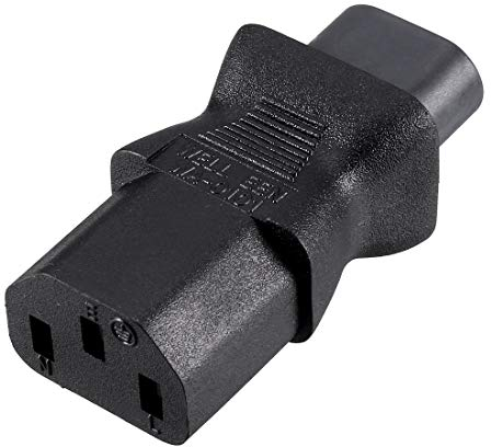 sourcing map AC125V 10A/AC250V 2.5A IEC320 Male C8 to Female C13 Power Socket Adapter for Cord Connecting