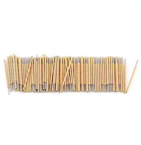 100 STK. Pogo Pin 0.68 mm Federprüfspitze Pogo-Stift Rundkopfstifte für Leiterplattenprüfung P50-B1 Durchmesser Länge 16 mm