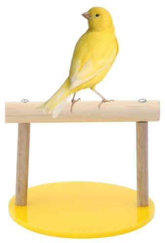 Bird Play Stands Wooden Tabletop Parrot Perch Shelf Portable Training Playground Parrot Chewing Biting Toy Bird Cage Accessories for Small Medium Birds