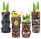 Tiki Mugs 4 tazas Tiki para cócteles, Juego de Vasos de cerámica tiki novedosos cerámica con temática hawaiana para cócteles y fiestas, celebración de festivales de boda