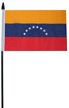 Bandera de Venezuela con 8 estrellas que agita la mano de 6 x 4 pulgadas
