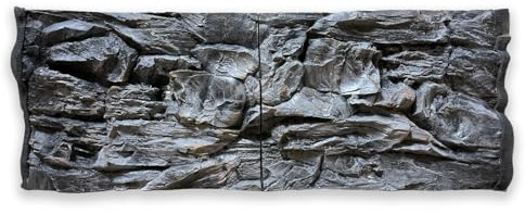 ZooPaul 3D Aquarium Strukturwand grau 120x50 cm