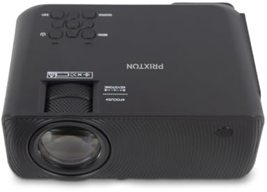 PRIXTON Vidéoprojecteur Portable avec WiFi Cinéma Deluxe, Projecteur 4K Compatible, Résolution Full HD 1080P, 7000 Lumens et 180 ANSI Lumens, Télécommande, Connexion HDMI/USB/AV in/MicroSD/VGA/Jack